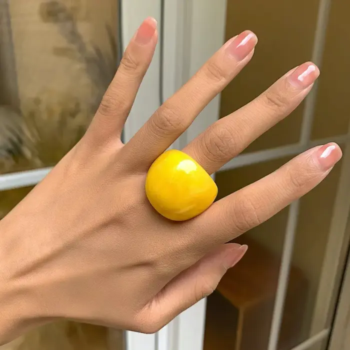Bague ronde à la mode européenne et américaine