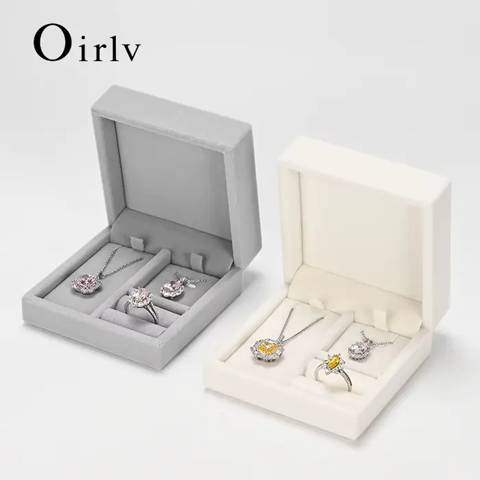 Boîte à bijoux en velours pour rangement et protection de bijoux, cadeau d'anniversaire ou mariage, collection personnelle, organisation et exposition de bijoux