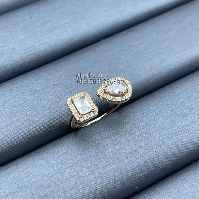 Bague élégante en argent 925 - Cadeau de mariage de haute qualité pour femme - Accessoire brillant à