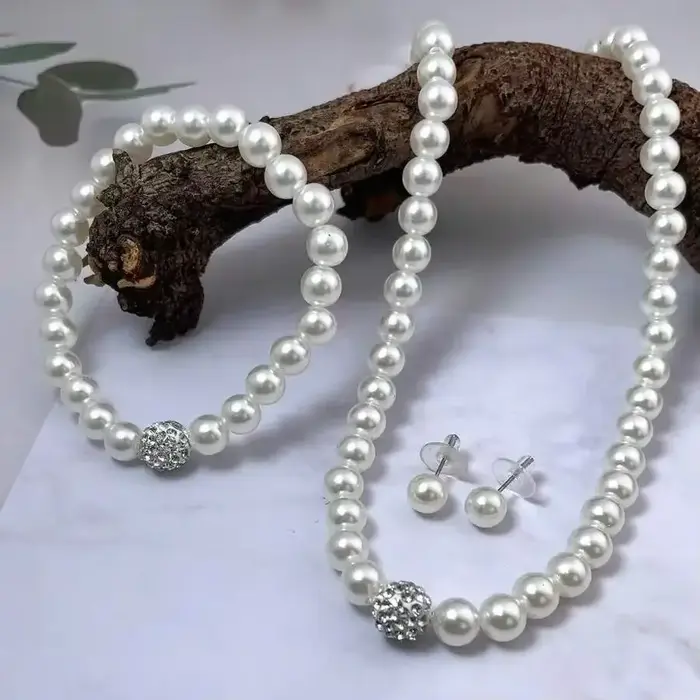 Ensemble de 3 pièces de bijoux en Imitation de perles