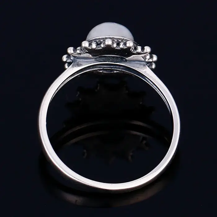 Bague en argent S925 en forme de soleil