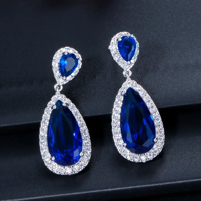 Pera-Boucles d'oreilles élégantes en argent pour femme