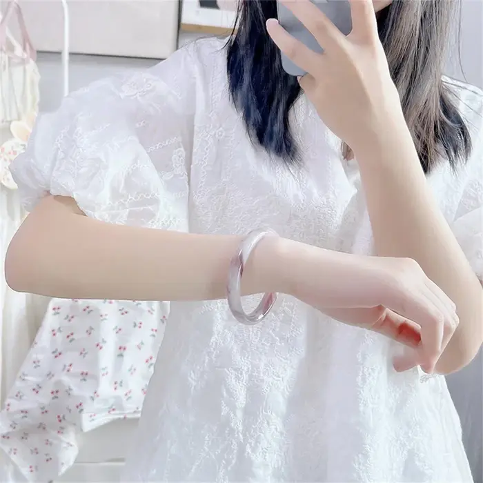 Bracelet vert blanc pour belle fille