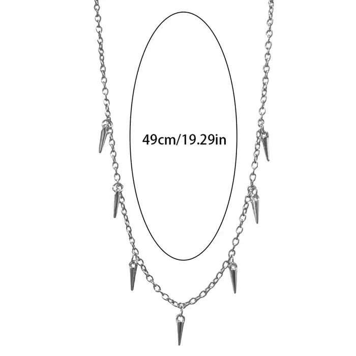 Collier à pampilles à rivets Punk Hip Hop Mode Géométrique Chaîne Acier Titane Hommes Femmes Occasions Spéciales