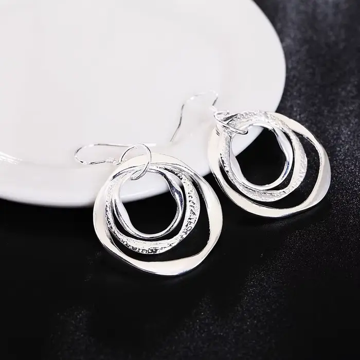 Boucles d'oreilles en argent sterling 925 pour femme