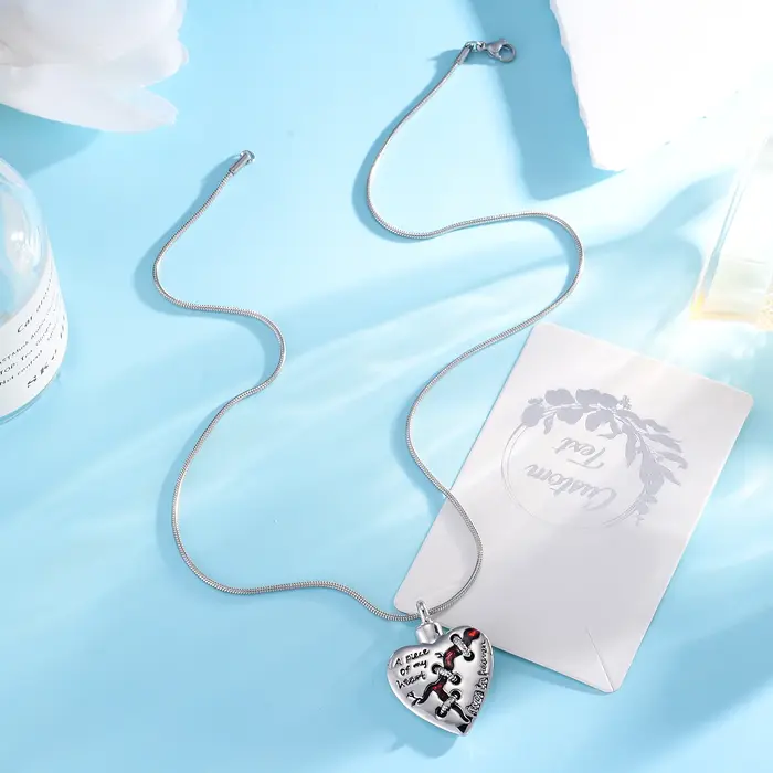 Bijoux de crémation Un morceau de mon coeur vit au ciel Médaillon