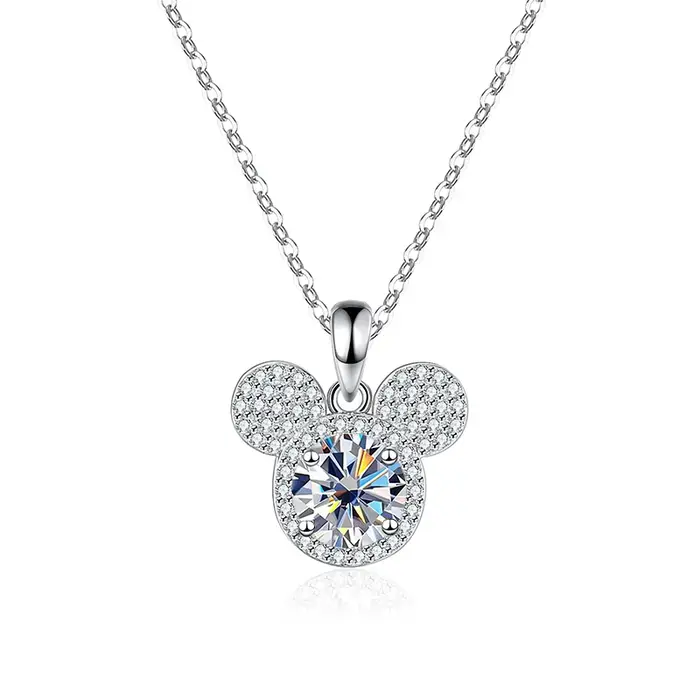 PomerceJelly-Pendentif en argent regardé S925 pour femme