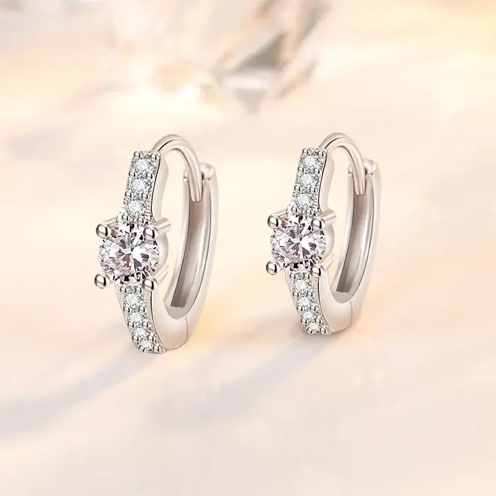 Bijoux en argent Sterling 100% véritable pour femmes, boucles d'oreilles créoles à la mode, cadeau p