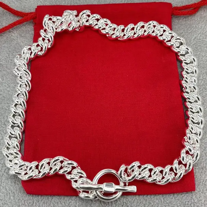 Kit de Bijoux DIY Collier Maillé à Forme de Cœur pour Personnalisation Bijou Femme Occasions Spéciales