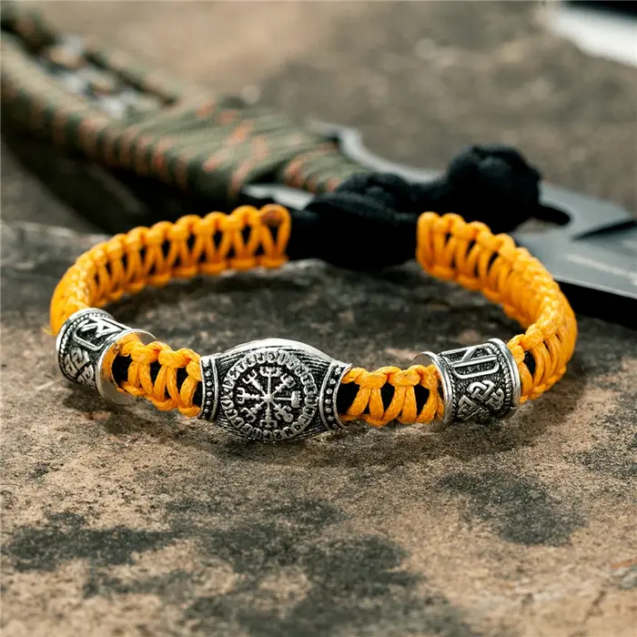Bracelet runique ajustable Vantage Norse Viking pour homme et femme, bijoux pour amoureux, de survie