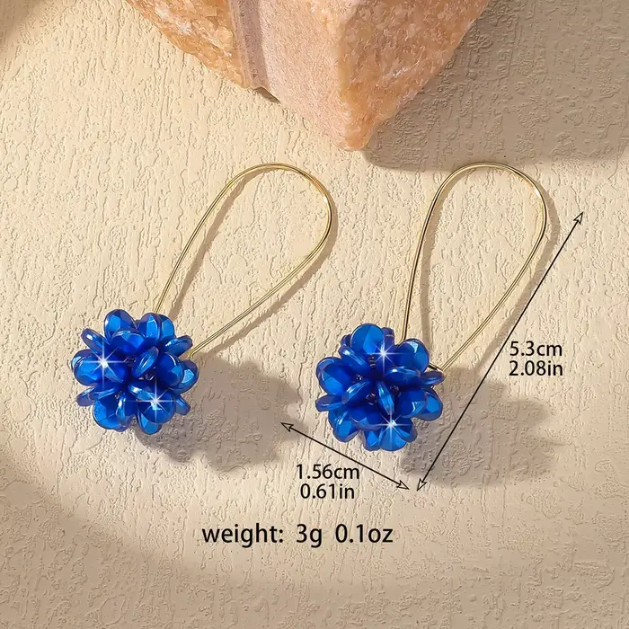 Boucles d'oreilles en forme de pétale de perles pour femmes, 2 pièces, tendance, bricolage, voyage en plein air, carnaval, Banquet, fête, vacances, cadeaux