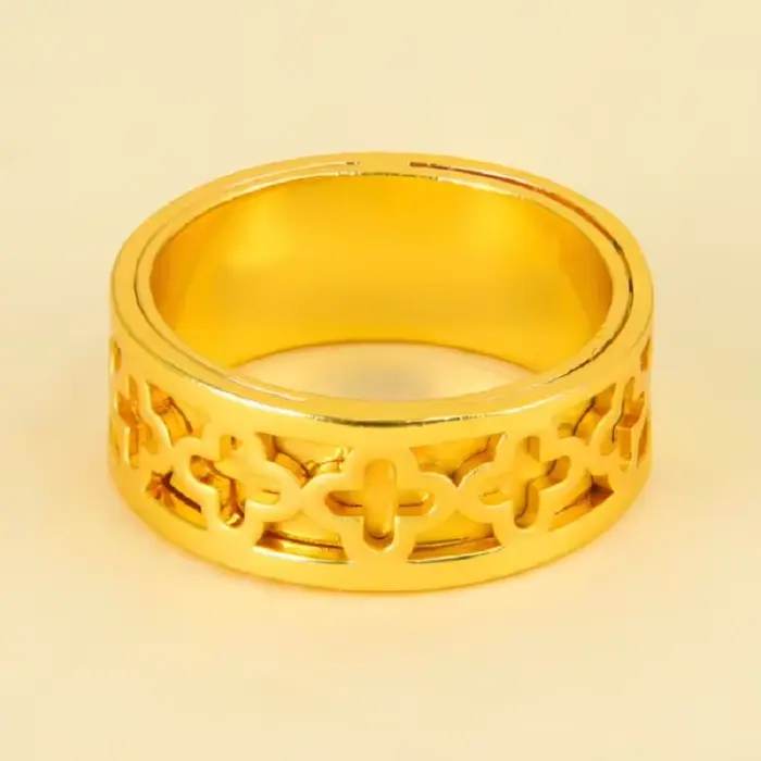 Bagues de luxe arabes en or plaqué 24 carats