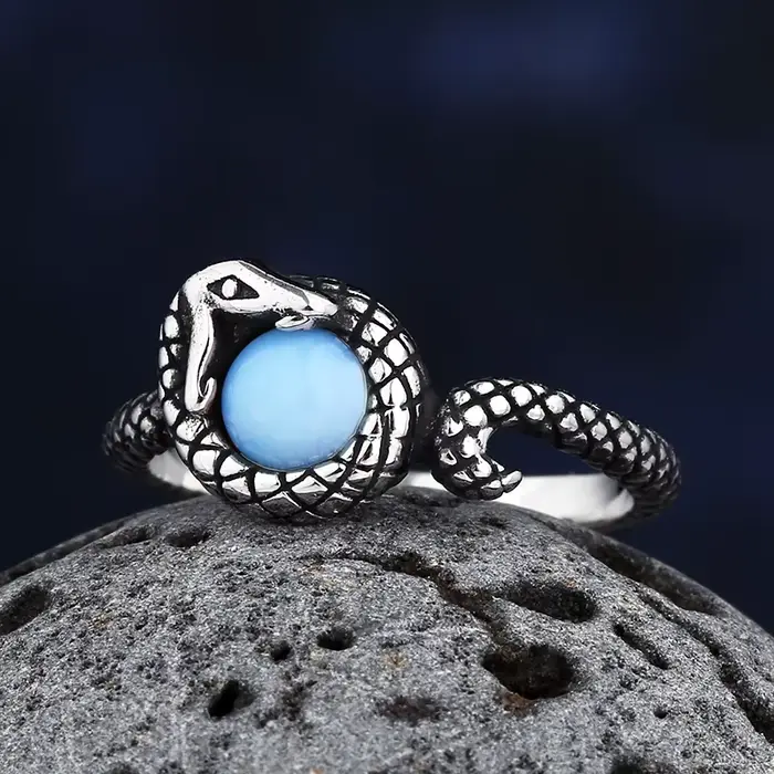 Bague de salle en acier inoxydable avec pierre pour hommes et femmes, bijoux de couple et de mariage