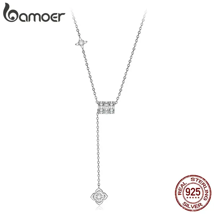 BAMOER – collier en moissanite en argent Sterling 925