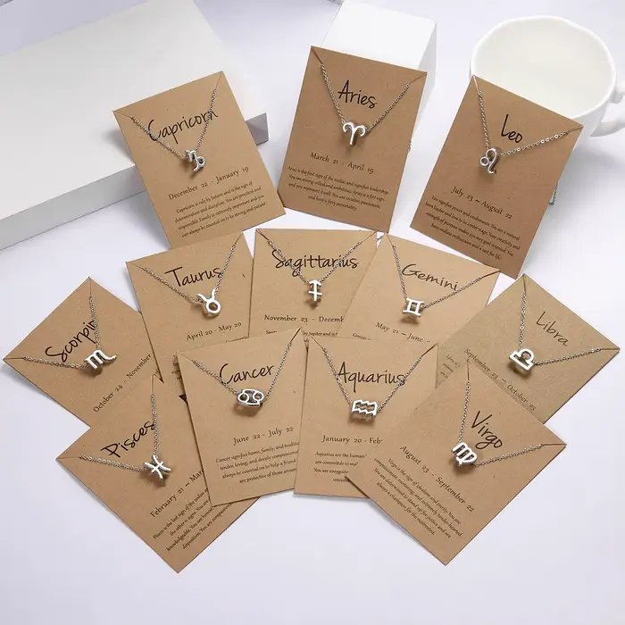 Pendentif signe du zodiaque en argent pour homme et femme, collier, horoscope, document, bélier, lio