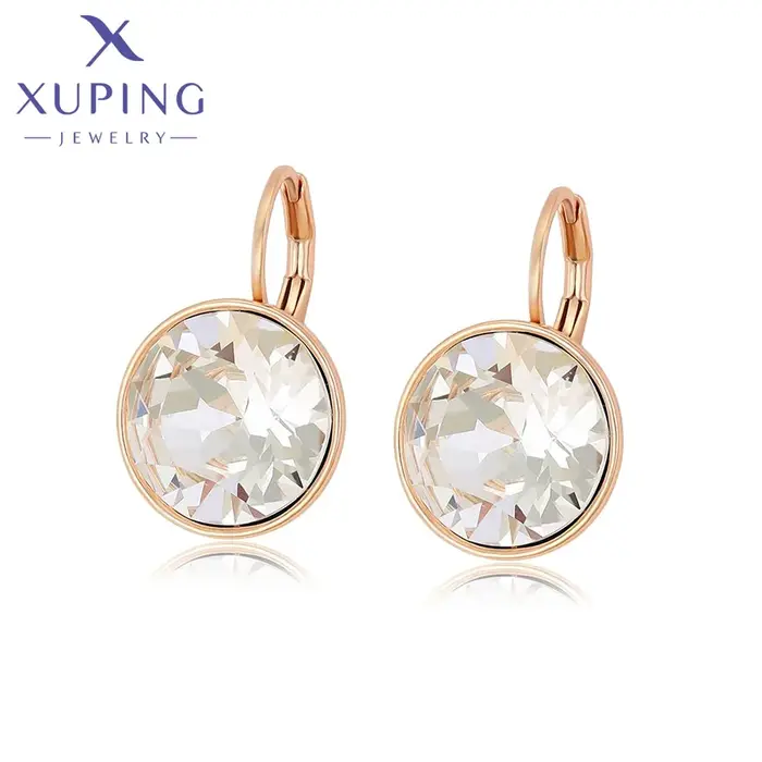 Xuping Jewelry – boucles d'oreilles en cristal couleur or pour femmes, bijoux à la mode, exquis, cad