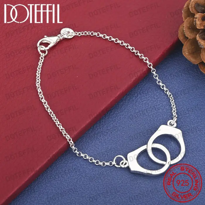 Bracelet délicat en argent sterling 925 de 8 pouces, accessoires de bijoux de fête élégants pour fem