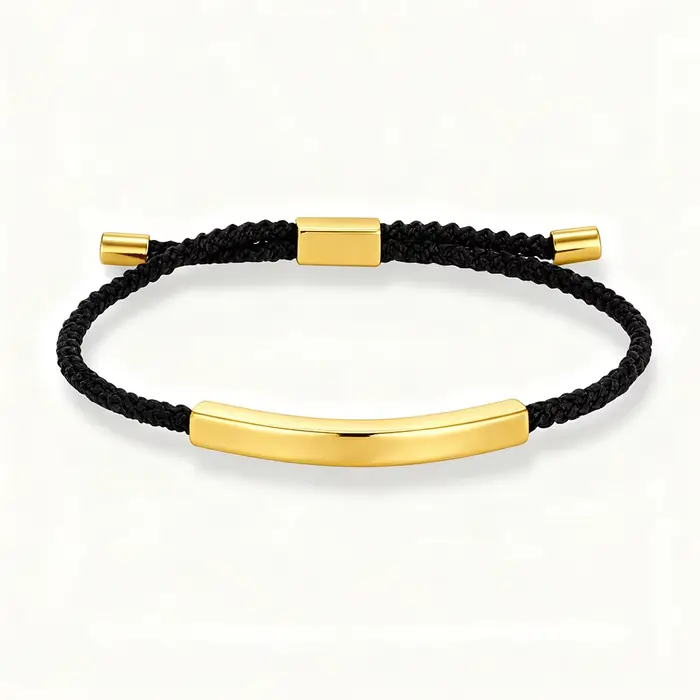 Bracelet avec Logo gravé personnalisé, numéro SOS, couleur or, en acier inoxydable, pour hommes et f