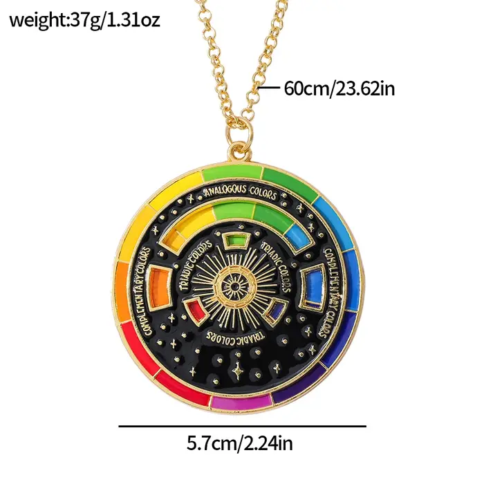 Collier de roue de couleur rotative esthétique