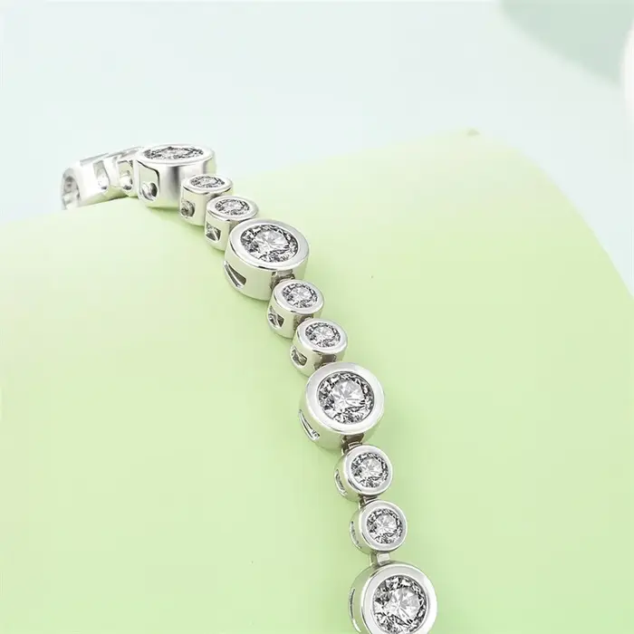 Bracelet à bulles de ciel étoilé en argent Sterling 925 Original pour femmes