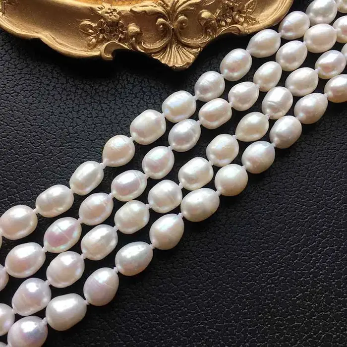 Collier classique long en perles