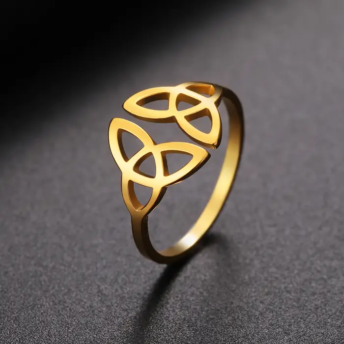 COOLTIME – bague à nœud celtique trinité pour femmes et hommes