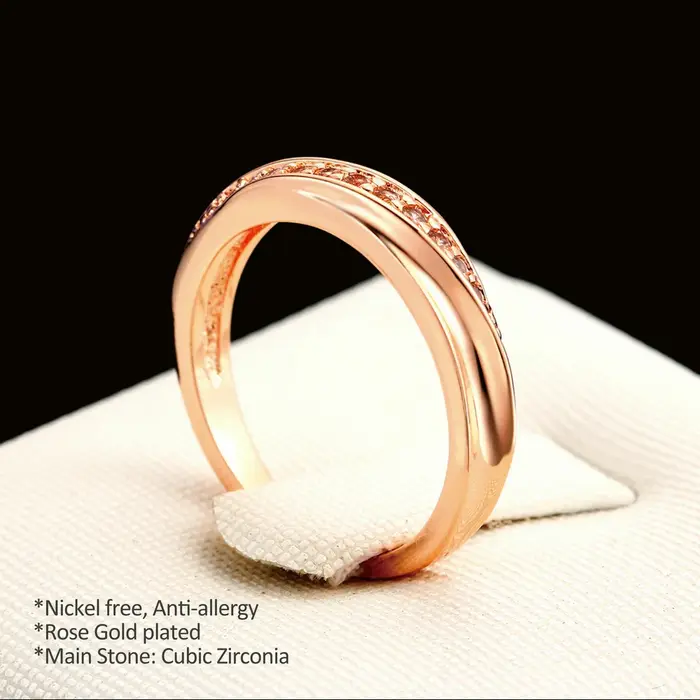 Bague de mariage/fiançailles en zircone cubique pour femme