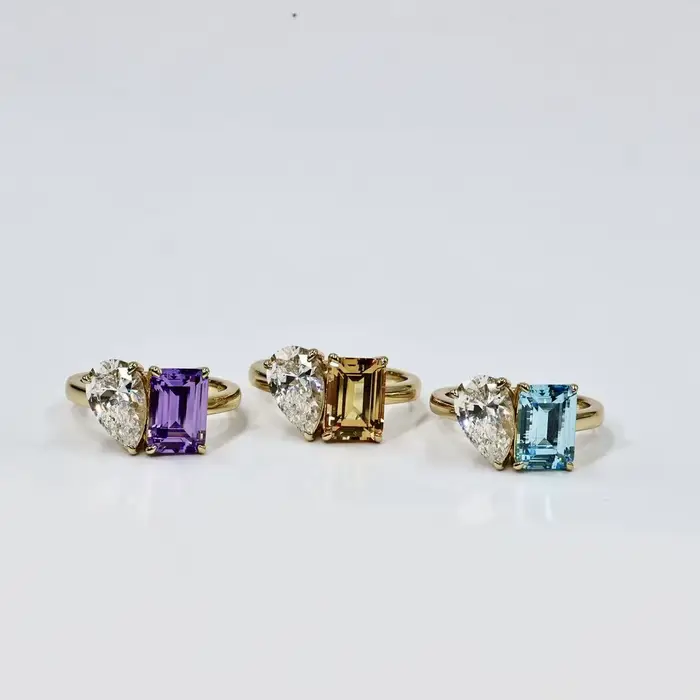 WUIHA 925 argent Sterling aigue-marine émeraude Citrine améthyste diamants à haute teneur en carbone pierres précieuses bague de fiançailles de mariage bijoux fins
