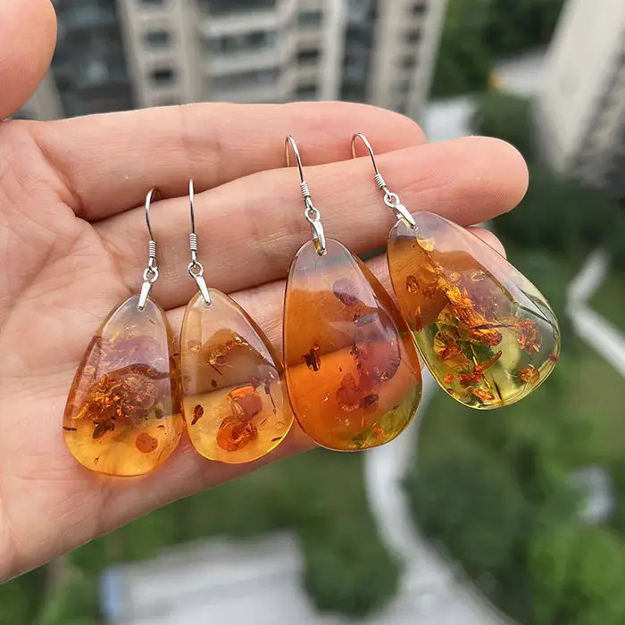 Boucles d'oreilles en ambre véritable et argent Sterling 925 pour femmes, idéales pour les occasions spéciales et les cadeaux personnalisés
