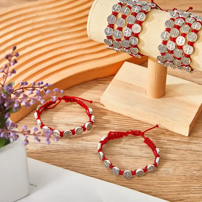 Bracelets San Benito Protection Croix Amitié Unisexe Élégant Occasions Spéciales Cadeau Fête Baptême Naissance