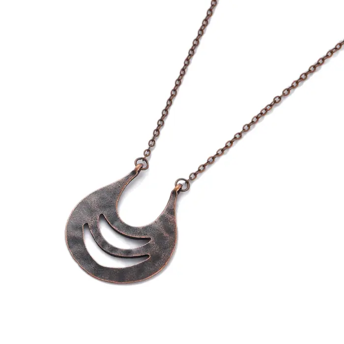 Collier et boucles d'oreilles géométriques rétro gitane pour femmes en bronze ethnique ensemble de bijoux élégants pour occasions spéciales