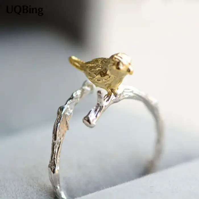 Bague oiseau en argent pour femme et fille, matiques de documents, bijoux cadeaux, nouveautés