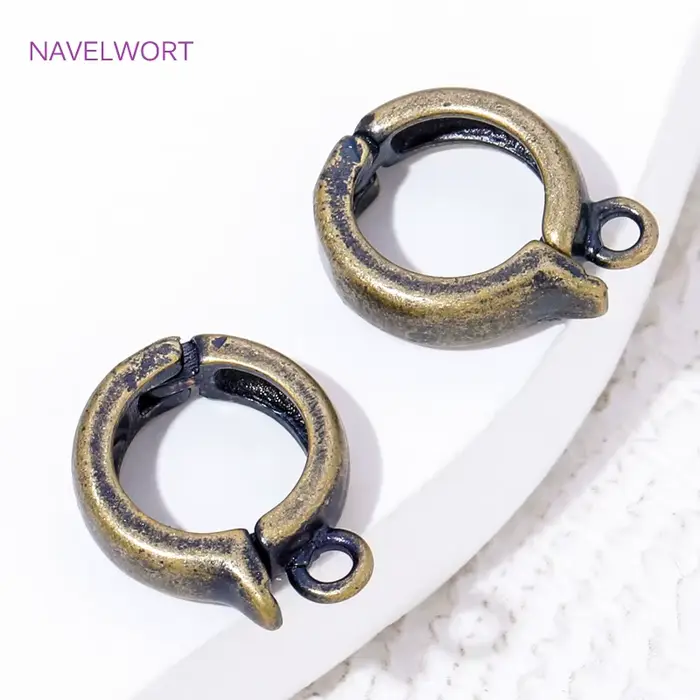 2/4/6 pièces, attaches de pendentif à charnière couleur bronze, connecteurs de fermoirs en laiton pour bijoux, accessoires de bijouterie DIY