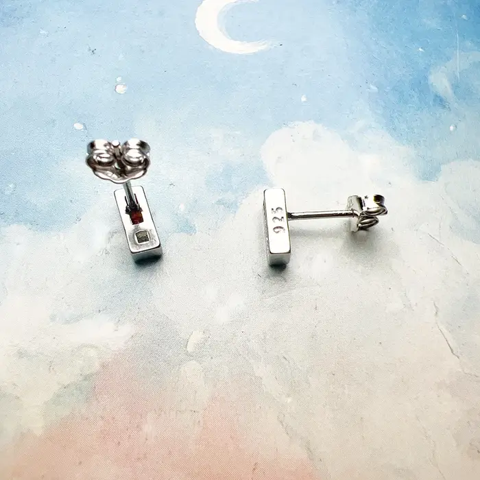 Boucles d'Oreilles à Clous en Argent Sterling 925 Pur