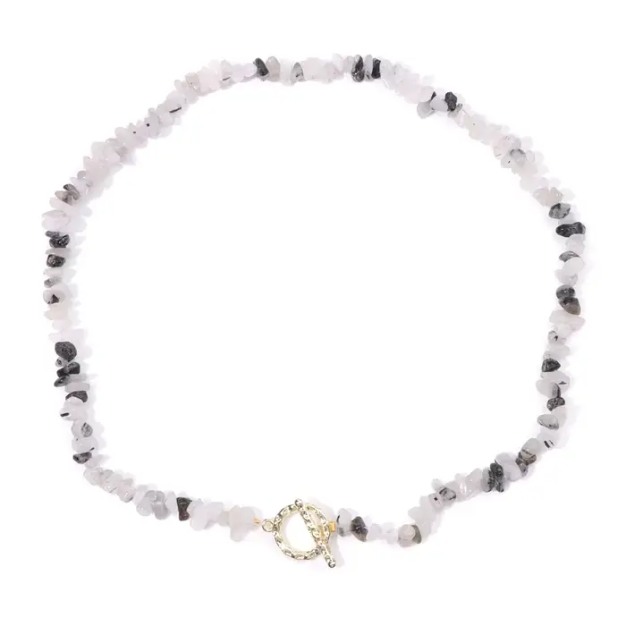 Collier de gravier multicolore en pierre naturelle, Quartz Lapis Lazuli, pour hommes et femmes, bijo