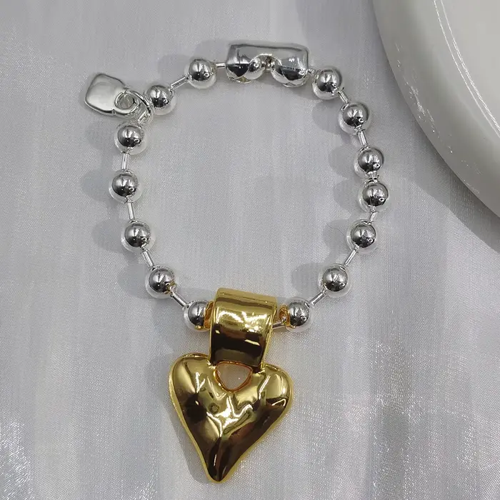 Bracelet d'amour pour fille, doux, cool, épicé, de niche, haut de gamme, à perles rondes