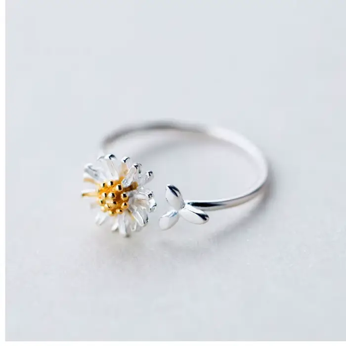 Bagues à fleurs romantiques roses pour femmes