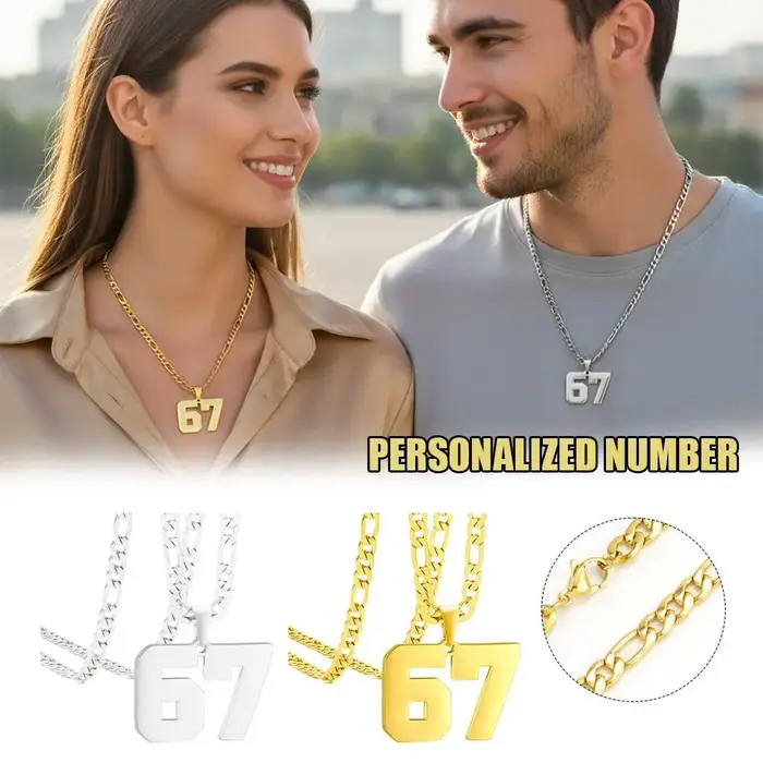 67 Collier Six Seven Meme Pendentif Nouveauté Numéro Bijoux Cadeau pour Femmes et Hommes