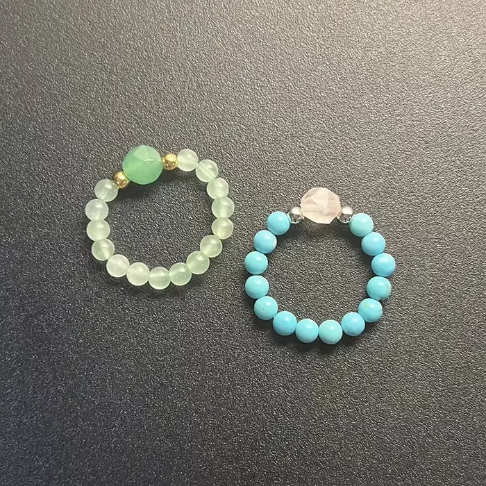 Bague Boho en pierre naturelle pour mariage