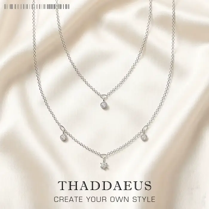 Collier Double JOBrand en argent regardé 925 pour femme, bijoux fins minimalistes, bohème, cadeau eu