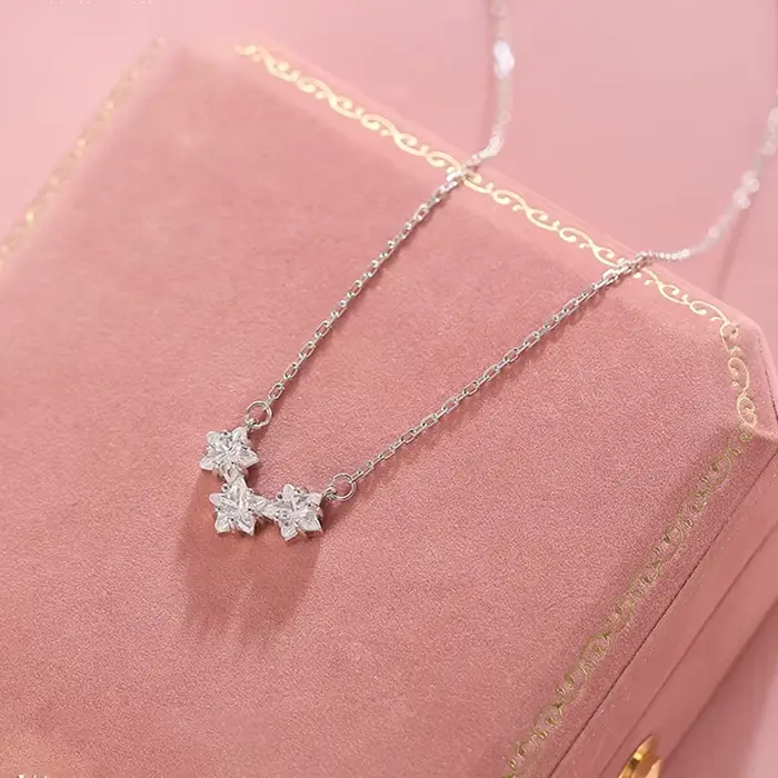 Collier étoile en argent Sterling 925 pour femmes, chaîne de collier à la mode, pendentif Simple éto