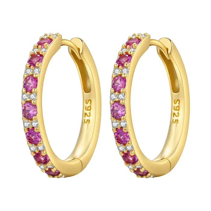 Orstarry S925 argent Sterling Rose Zircon Design boucles d'oreilles polyvalent boucles d'oreilles po