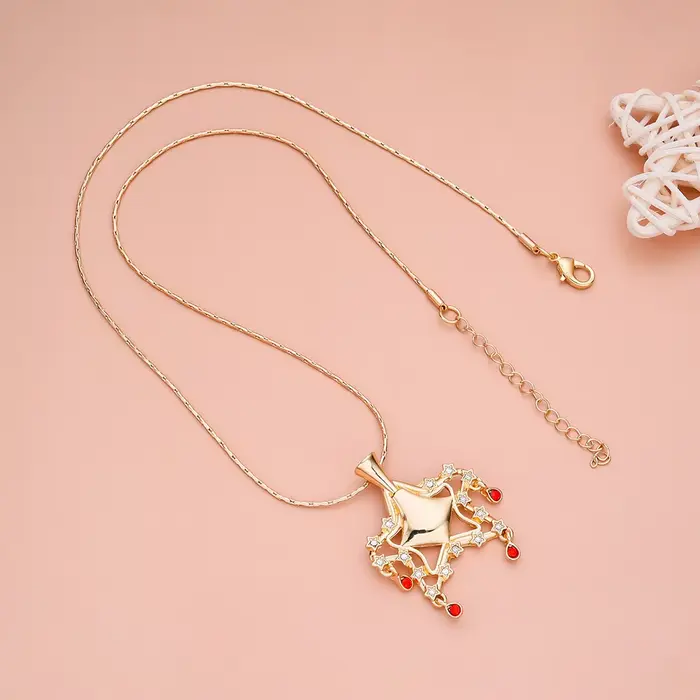 Y2k – collier avec pendentif étoile pour femmes, accessoire en Zircon, à la mode, accessoires de fêt