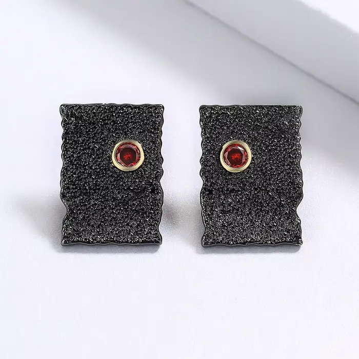 Boucles d'oreilles rectangulaires géométriques classiques pour femmes