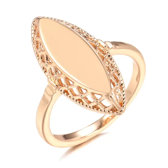 Bague minimaliste marocaine Vintage creuse, bijoux plaqués or brillant, bague de fête pour femmes, a
