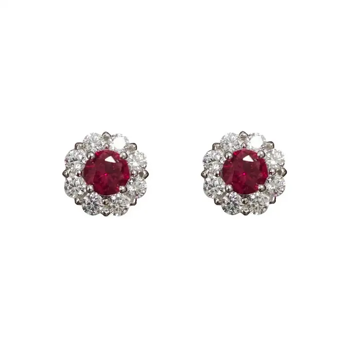 Boucles d'oreilles rondes en argent regardé 925