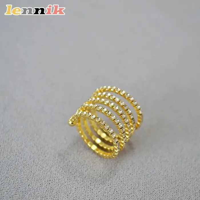 Bague empilable en laiton plaqué or LENNIK