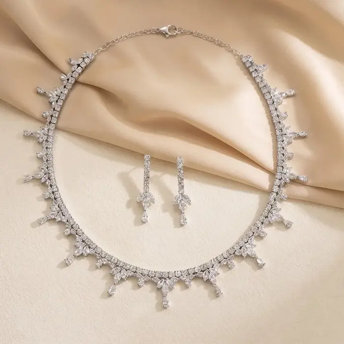 Parures de bijoux de luxe 2 pièces pour femmes