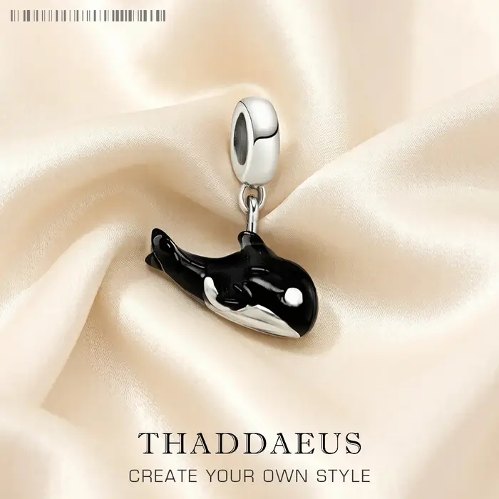 Pendentif à breloque baleine orca en émail pour hommes et femmes