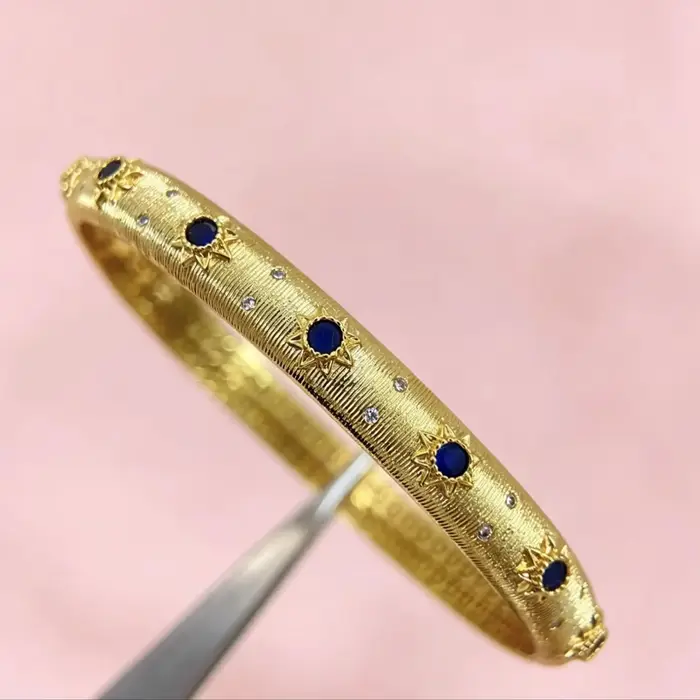Bracelet en fil tressé de style français pour femmes avec pierres précieuses en zirconium, bijou fin pour mariage et occasions spéciales
